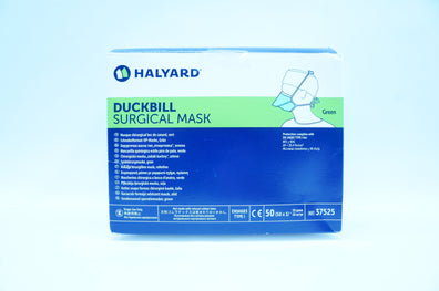 Halyard 37525 Duckbill Surgical Mask, Green - Box of 50